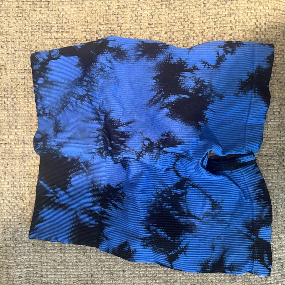 Blue and Black Tie-Dye Skirt